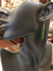 Green Jade Earrings - Irregular (EA129)