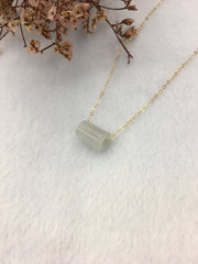 Icy Jade Barrel Necklace (NE083)