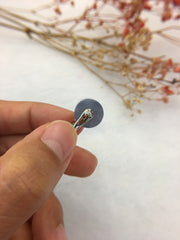 Bluish Lavender Jade Ring - Barrel (RI103)