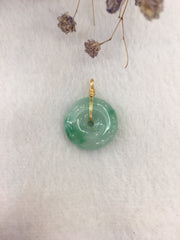 Light Green Jade Pendant - Safety Coin (PE360)