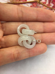Icy Jade Earrings - Double Rings (EA303)