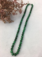 Green Jade Beads Necklace (NE061)