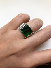 Dark Green Ring - Square (RI075)