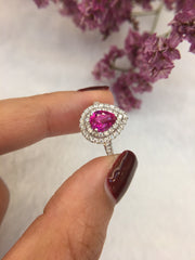Natural Pink Sapphire Ring (Unheated) (GE019)