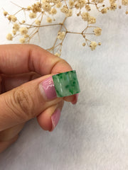 Icy Green Jade Barrel Necklace (NE085)