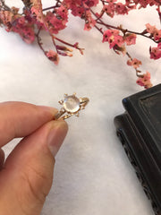 Glassy Variety Jade Ring - Cabochon (RI363)