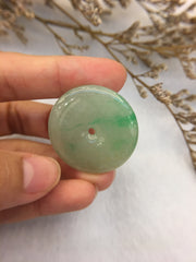 Green Jade Pendant - Safety Coin (PE119)