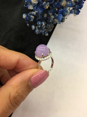 Lavender Jade Ring - Cabochon (RI326)
