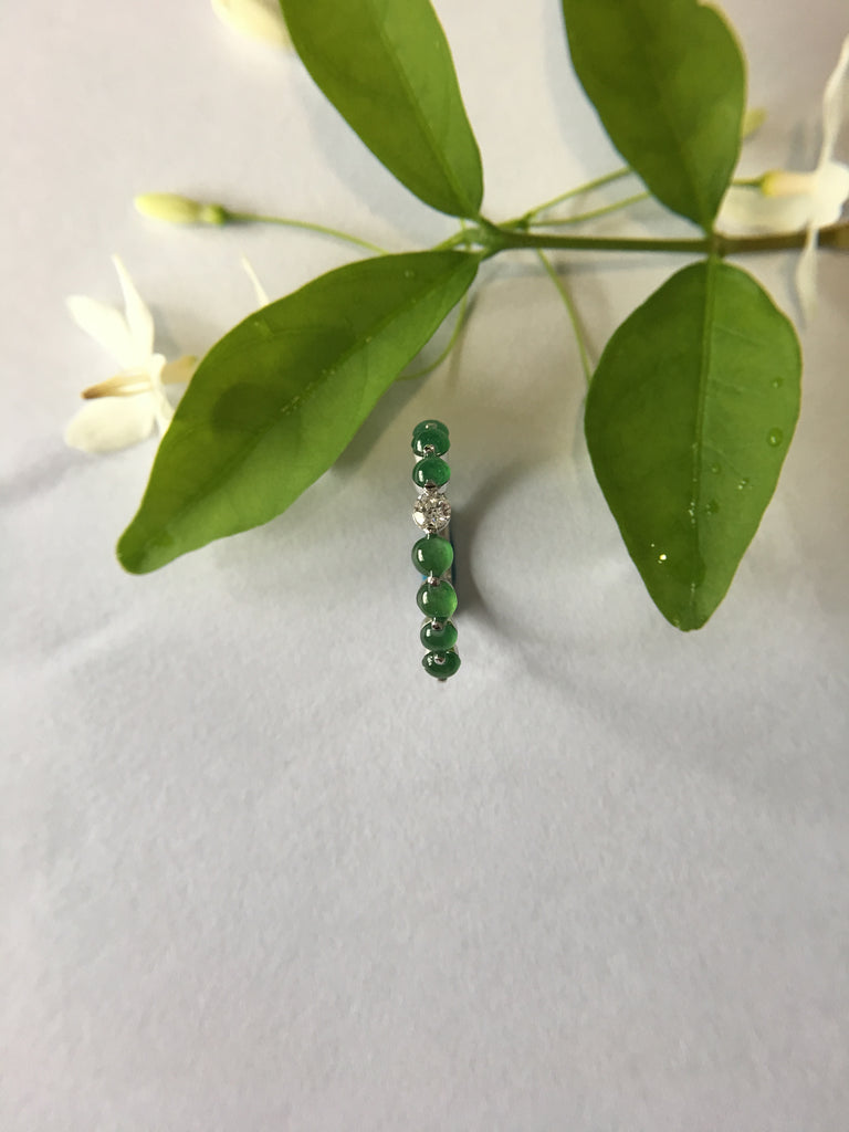 Green Cabochons Jade Ring (RI085)
