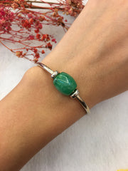 Green Jade Barrel Pendant (PE370)
