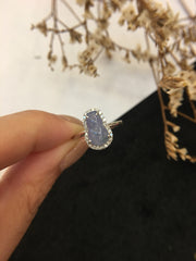 Icy Bluish Lavender Jade Ring - Hulu (RI294)(Reserved)