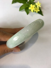 Green Jade Bangle - Round (BA077)