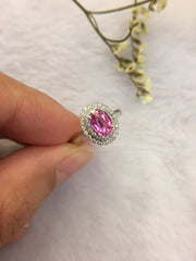 Natural Pink Sapphire Ring (Unheated) (GE033)
