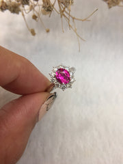 Natural Pink Sapphire Ring (Unheated) (GE107)