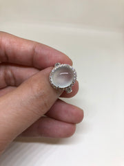 Glassy Variety Jade Ring - Oval Cabochon (RI090)