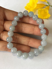 Bluish Lavender Jade Beads Bracelet (BR098)