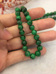 Green Jade Beads Necklace (NE036)