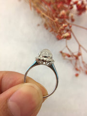 Glassy Variety Jade Ring - Cabochon (RI204)