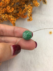 Green Jade Ball Necklace (NE068)
