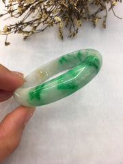 Green Jade Bangle - Round (BA188)