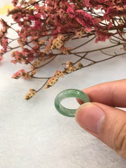 Icy Green Jade Hololith Ring (RI334)