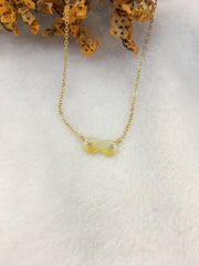 Icy Yellow Jade Necklace - Infinity (NE001)