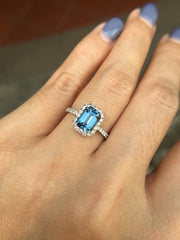 Natural Greyish Blue Spinel Ring (GE115)