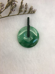 Dark Green Jade Pendant - Safety Coin (PE059)
