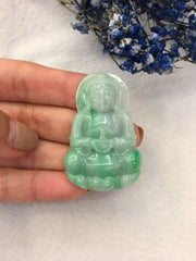 Green Jade Pendant - Guanyin (PE367)