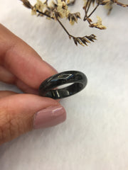 Black Jade Hololith Ring (RI043)