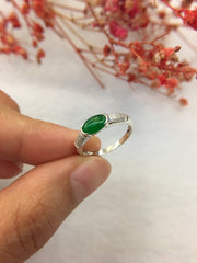 Green Jade Ring - Cabochon (RI034)