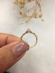 Glassy Variety Jade Ring - Cabochon (RI276)