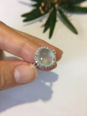Icy Variety Jade Ring - Cabochon (RI078)