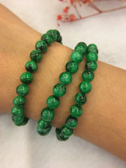Green Jade Beads Necklace (NE036)