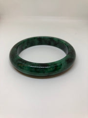 Dark Green Bangle - Round (BA063)