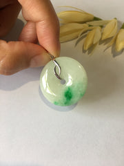 Green Jade Pendant - Safety Coin (PE073)
