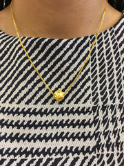 24k Pure Gold Ball Necklace (NE069)