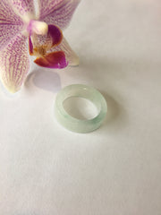 Icy Green Jade Hololith Ring (RI096)