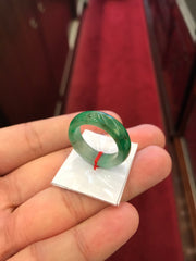 Green Jade Hololith Ring (RI368)
