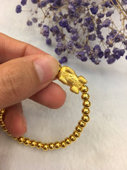 24k Pure Gold Baby Pixiu & Balls Bracelet (BR146)
