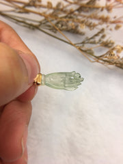 Icy Bluish Flower Pendant - Buddha’s Hand (PE188)