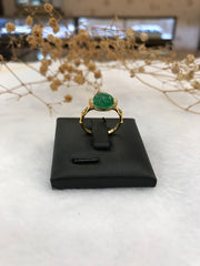 Green Jade Ring - Cabochon (RI371)
