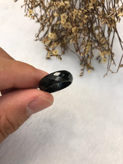 Black Jade Hololith Ring (RI288)