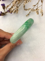 Green Jade Bangle - Round (BA104)