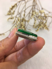 Green Jade Pendant - Rectangular (PE262)