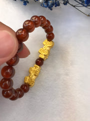24k Pure Gold Pixiu Pair Bracelet (BR086)