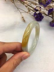 Icy Yellow Jade Bangle - Round (BA161)