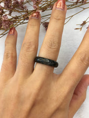 Black Jade Hololith Ring (RI306)