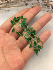 Green Jade Bracelet - Irregular (BR179)