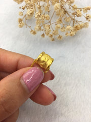 24k Pure Gold Barrel Necklace (NE084)